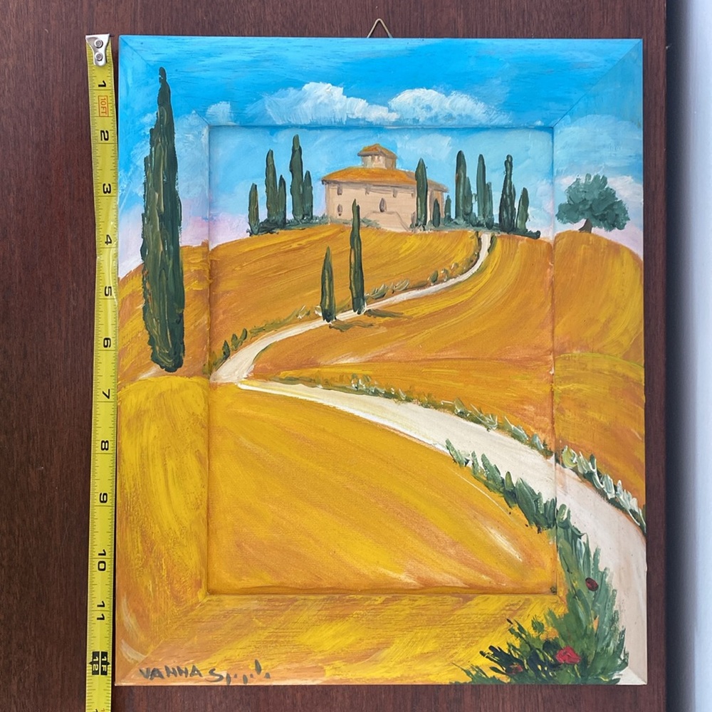 Original Signed Tuscan Landscape — Framed & Ready To Hang - Picture 5 of 11